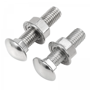 Square Neck Carriage Bolt Stainless Steel Factory Supply Construction M6 M8 M10 70mm 110mm Round Head Coach Bolt
