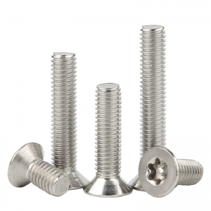 Manufacturing Custom Stainless Steel Countersunk Head Machine Screws Torx M2 M2.5 M3 M4 X 45mm T20 Torx Screw ISO14581