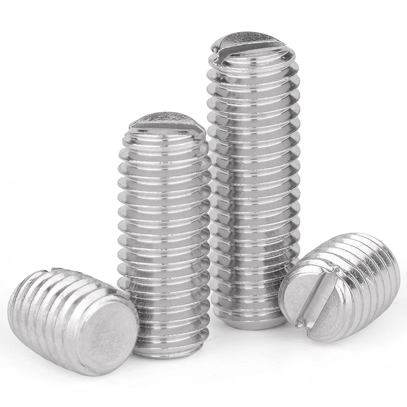 Custom M2 2.5 M3 M4 M5 M6 DIN551 Stainless Steel Grub Screws M2 X 6mm Slotted Head Cone Point Set Screw